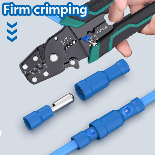 160PCS Bullet Wire Connectors with Crimping Tool Assortment Kit 22-16/16-14/12-10AWG Female&Male Bullet Connectors Terminal for Automotive Boat Stereo Industrial Equipment